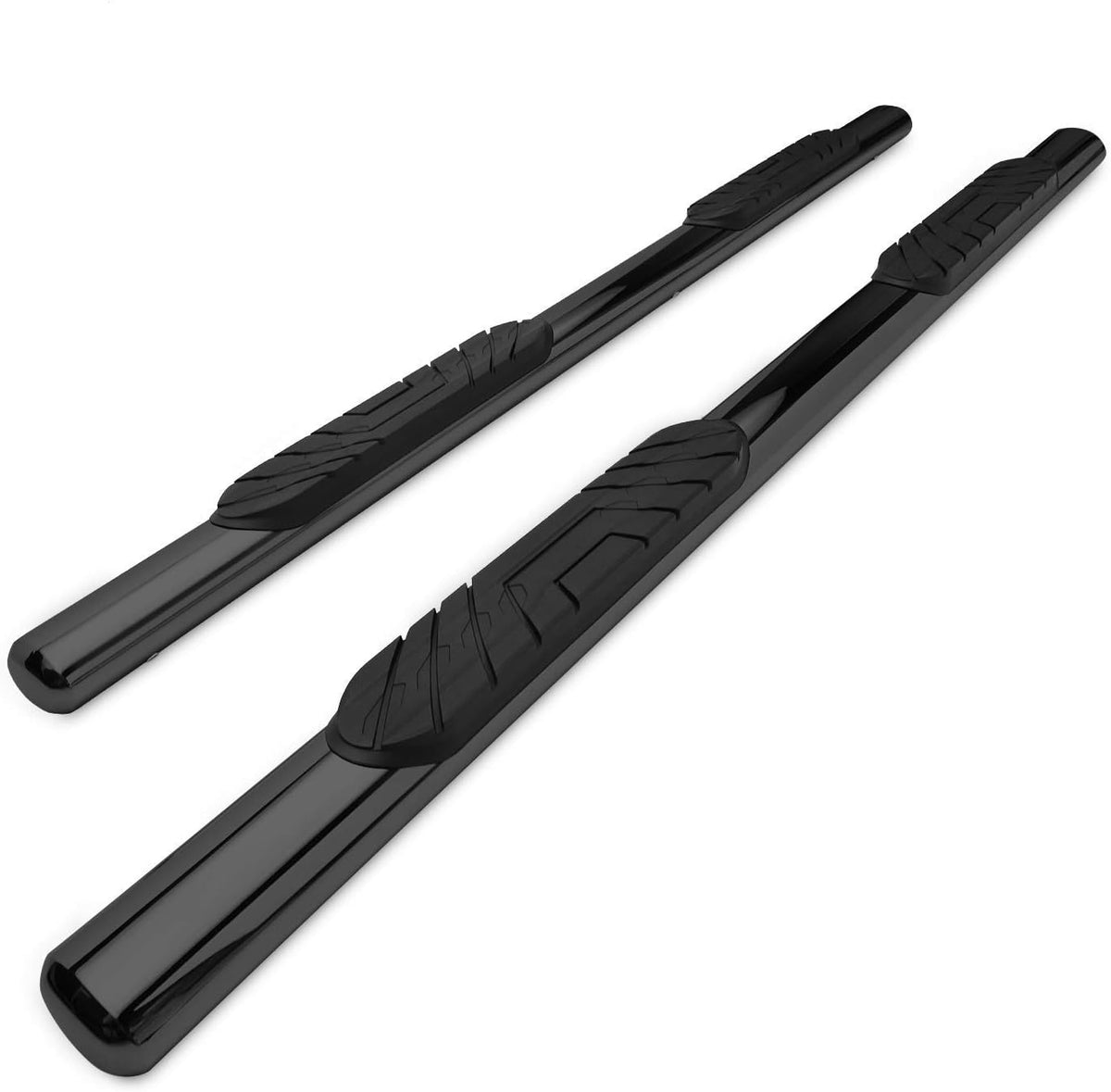 4 Oval Black Side Bars Step Rails Nerf Bars (2 PCS) B3131