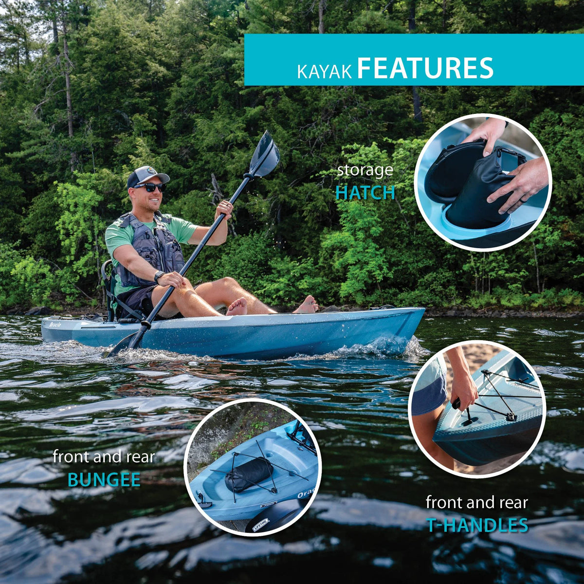 Dragonfly Blue Sit-on-Top Kayak S335607