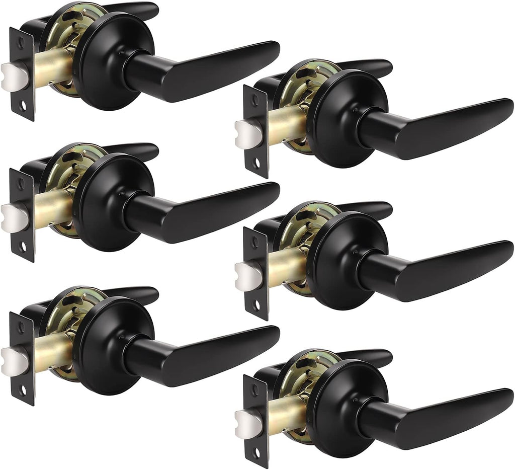 Matte Black 10 Pack Door Lever Set M4628