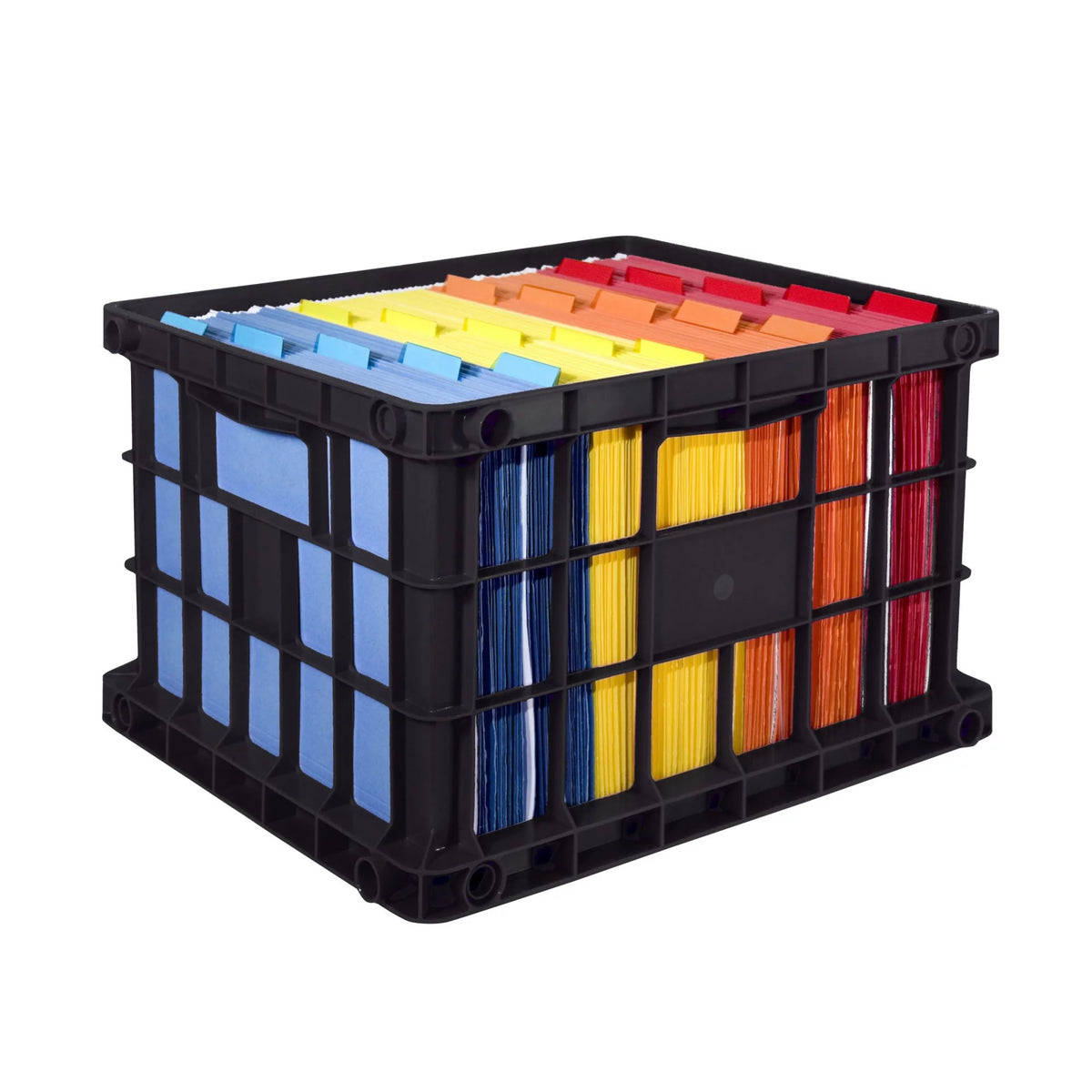 Letter/Legal File Crate Medium Size Black Q851493
