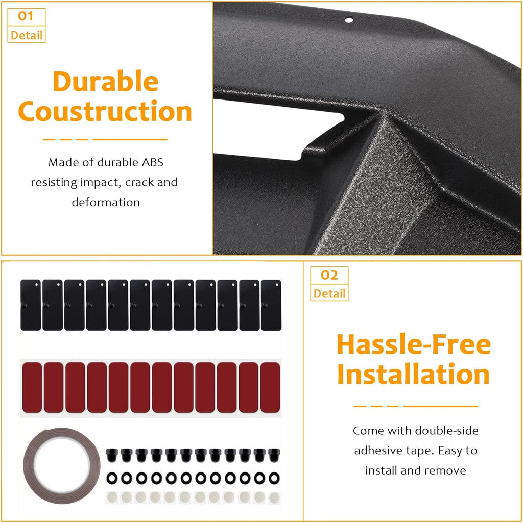 Side & Rear Window Louver ABS Matte Black W840069