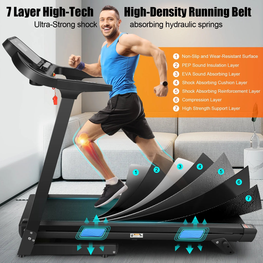 18 INCH Wide 3.25 HP Electric Folding Treadmill with Incline R434