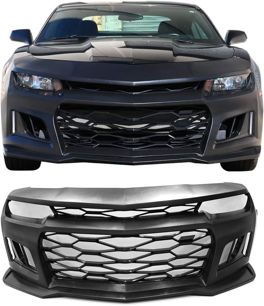 Black PP Front Bumper with Grille for 2014-2015 Chevy Camaro M691933