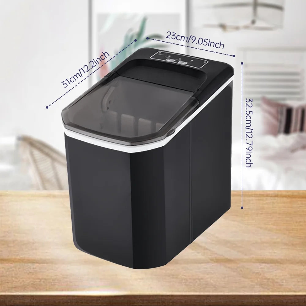 Countertop Ice Maker with Ice Scoop and Basket, 2 Ice Sizes E28577
