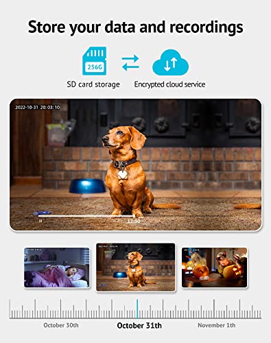 Pan/Tilt Security Camera with Phone App, 2 Pack 1080P WiFi Indoor Camera U331121