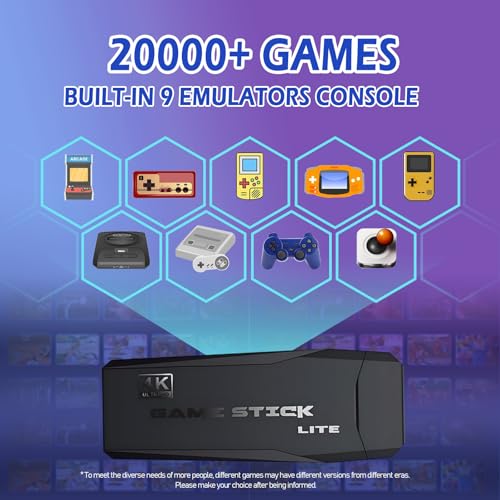 Retro Gaming Console with 20,000+ Games and 2.4G Wireless Controllers N4090