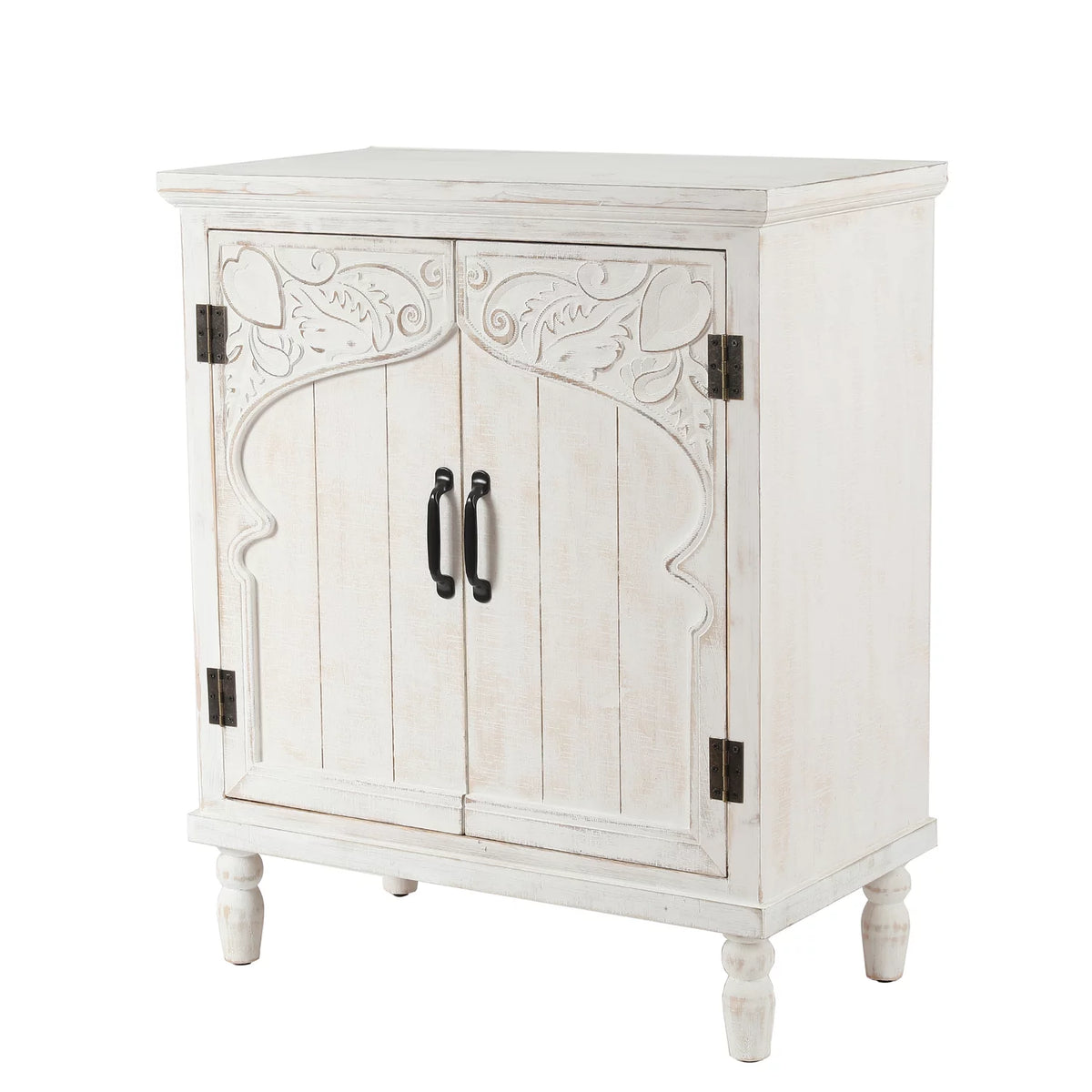 White Wood 2-Door Storage Cabinet M4823