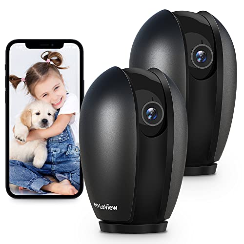 Pan/Tilt Security Camera with Phone App, 2 Pack 1080P WiFi Indoor Camera U331121