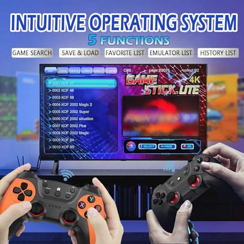 Retro Gaming Console with 20,000+ Games and 2.4G Wireless Controllers N4090