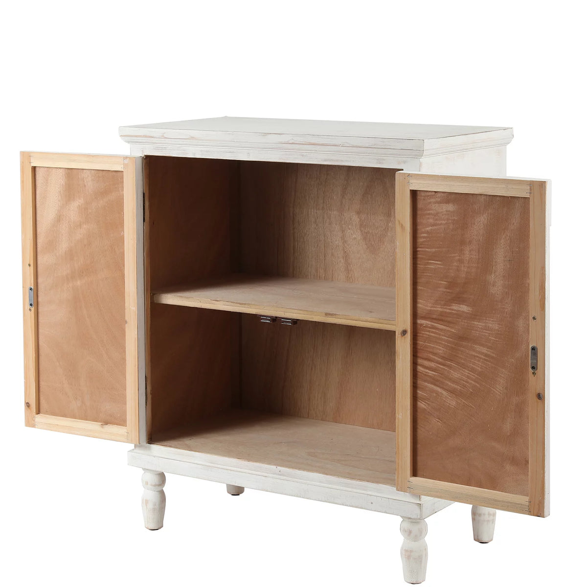 White Wood 2-Door Storage Cabinet M4823