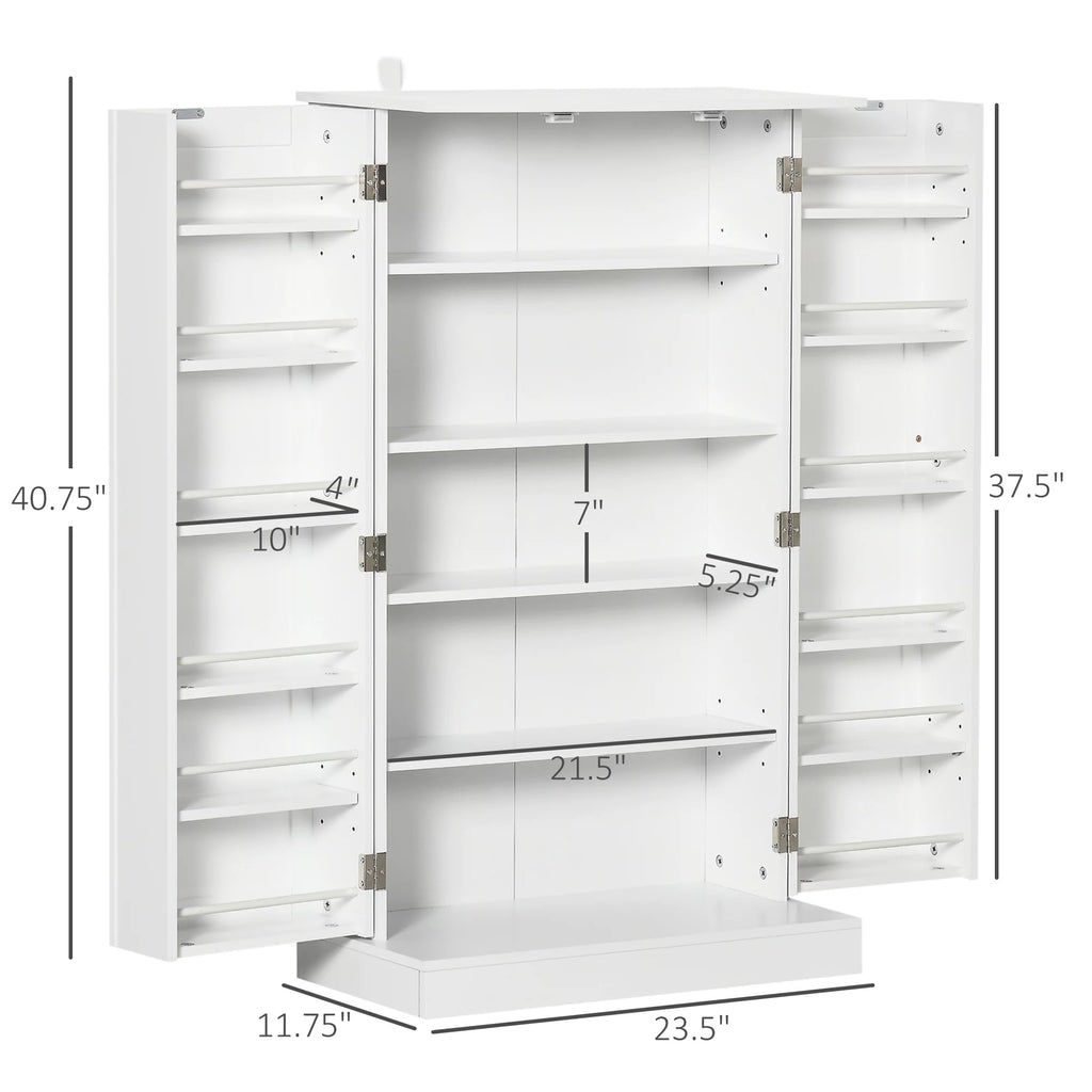 White 2 Door Storage Cabinet with Adjustable Shelves I50089
