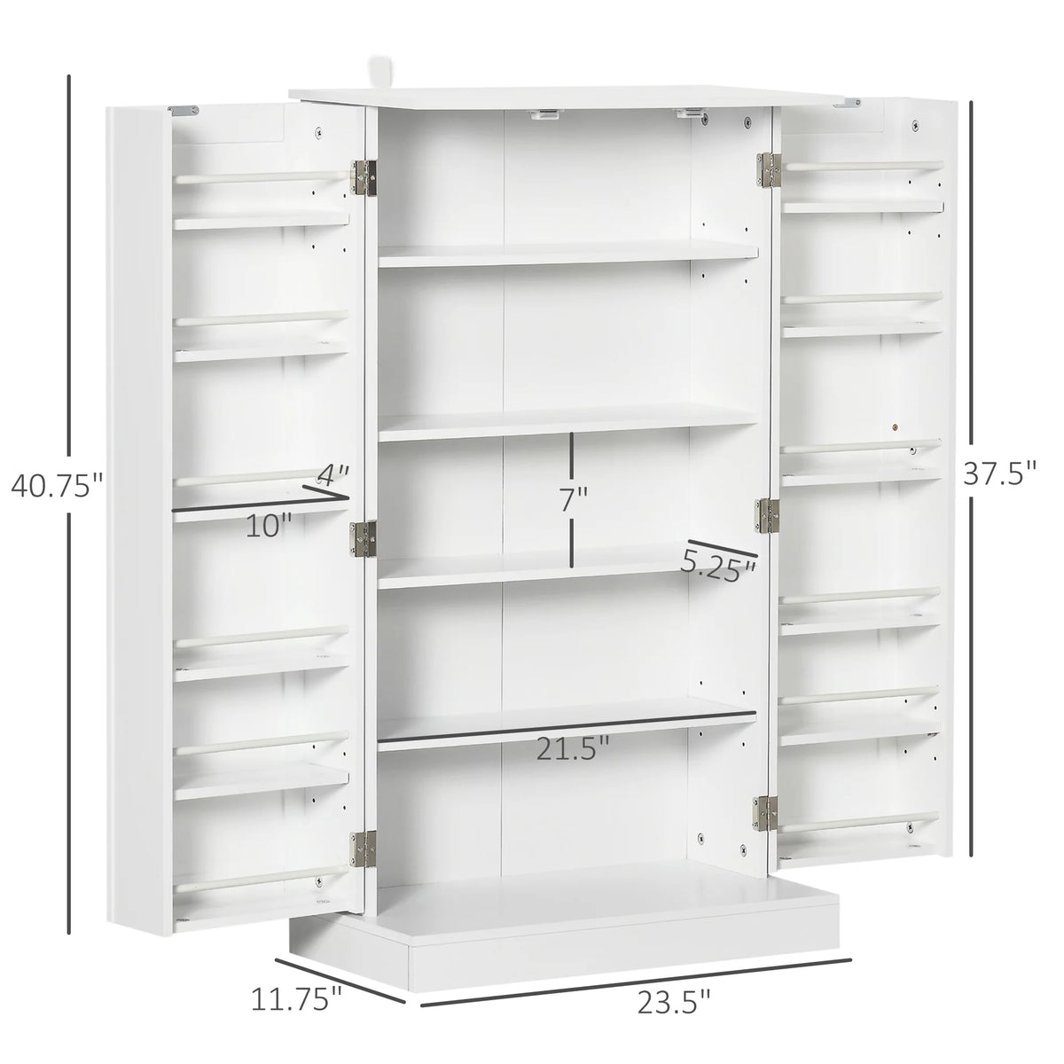 White 2 Door Storage Cabinet with Adjustable Shelves I50089