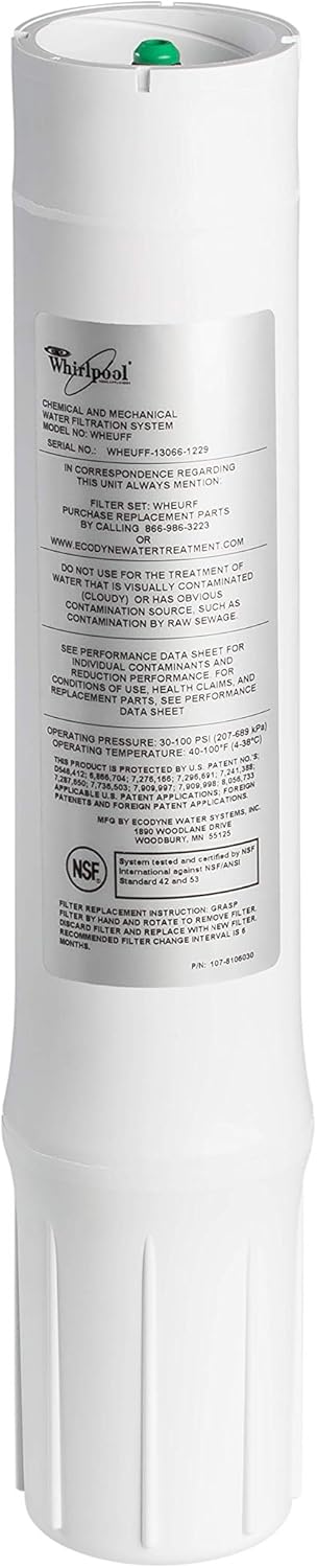 White 1 Count Replacement Water Filter V1496