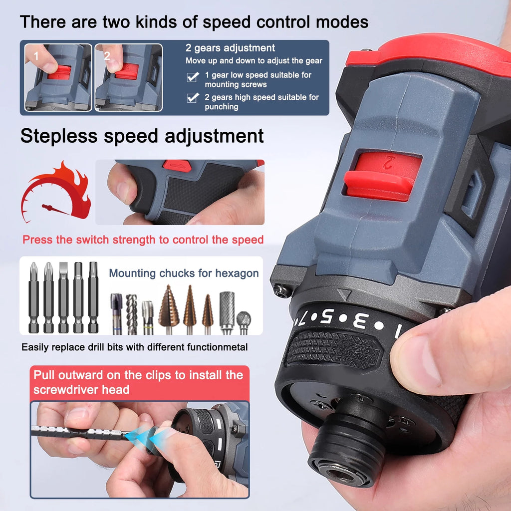 21V Brushless Motor Electric Screwdriver 55Nm Torque T463