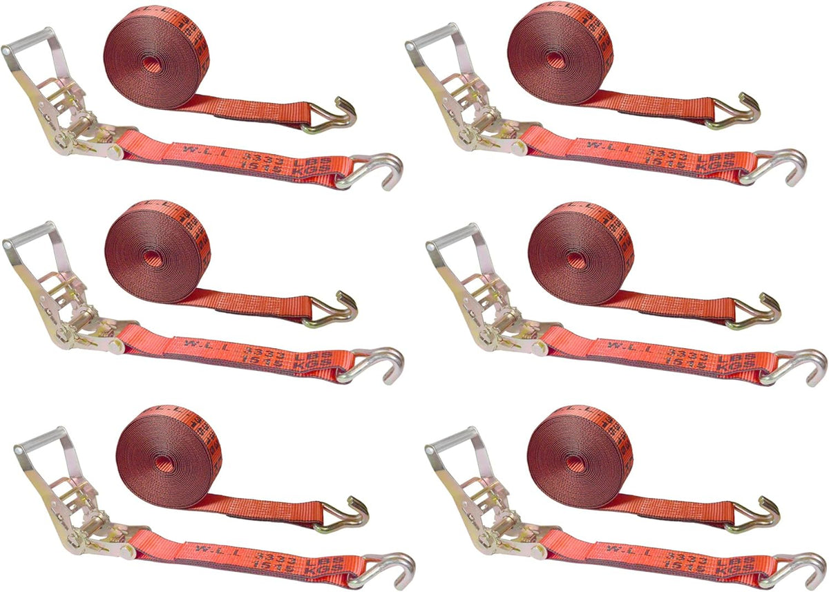 2” x 30’ Double Wire J Hook Ratchet Straps 4 Pack L71758