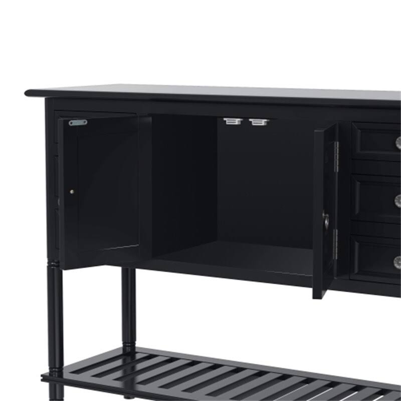 Clear Console Table with 6 Drawers and 1 Shelf N1342