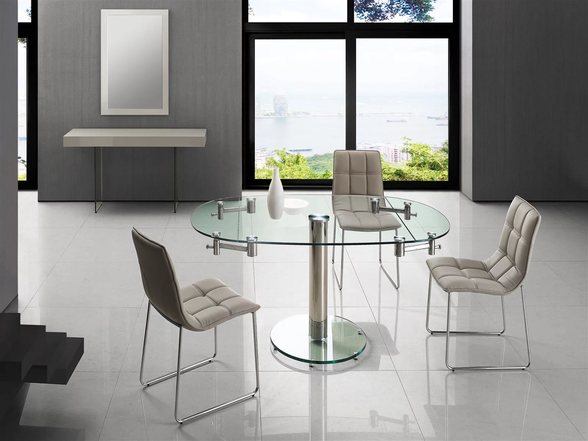 Extendable Stainless Steel Dining Table C65541