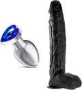 Metal Anal Butt Plug + 3" Diameter Dildo Z422215