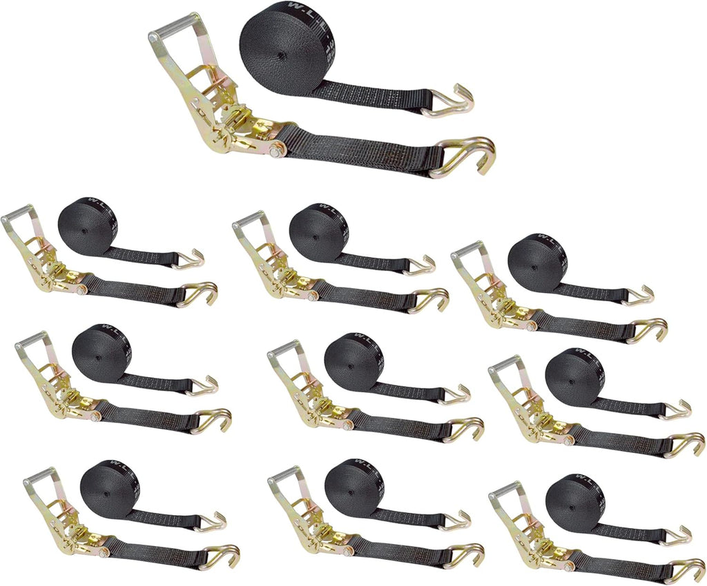 2” x 30’ Double Wire J Hook Ratchet Straps 4 Pack L71758