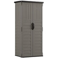 22 Cubic Ft. Vertical Resin Outdoor Storage Shed with Lockable Double Doors C6241