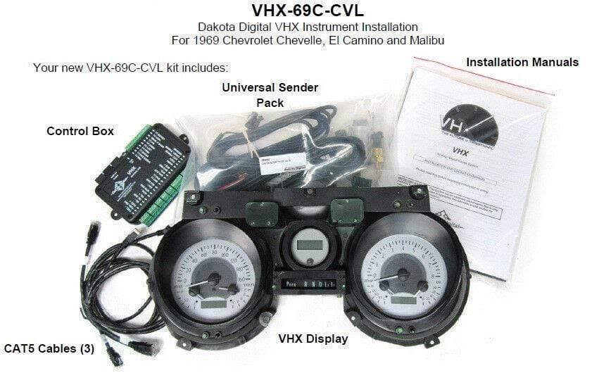 69 Chevy El Camino Chevelle Analog Gauges System M8239