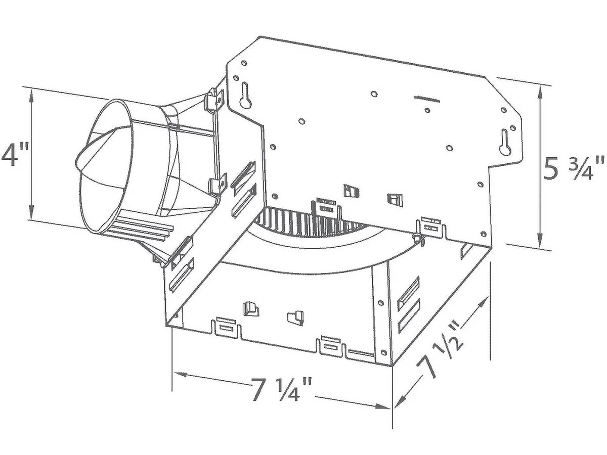 50 CFM Exhaust Bath Fan & Dimmable LED Light S13573