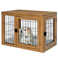 Furniture-Style Dog Crate with Double Doors T25763