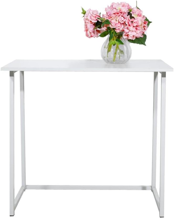 White Compact Folding Computer Desk S996537