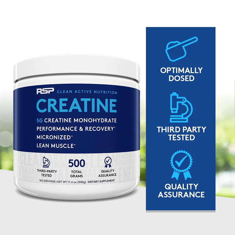 Unflavored Creatine Monohydrate Powder, 60 Servings M458432
