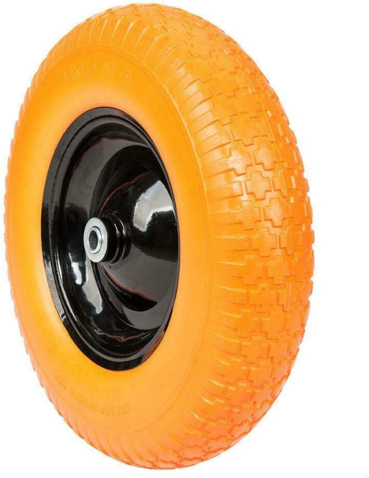 16 Flat Free Solid Foam Wheelbarrow Tire 5/8 Axle D9926