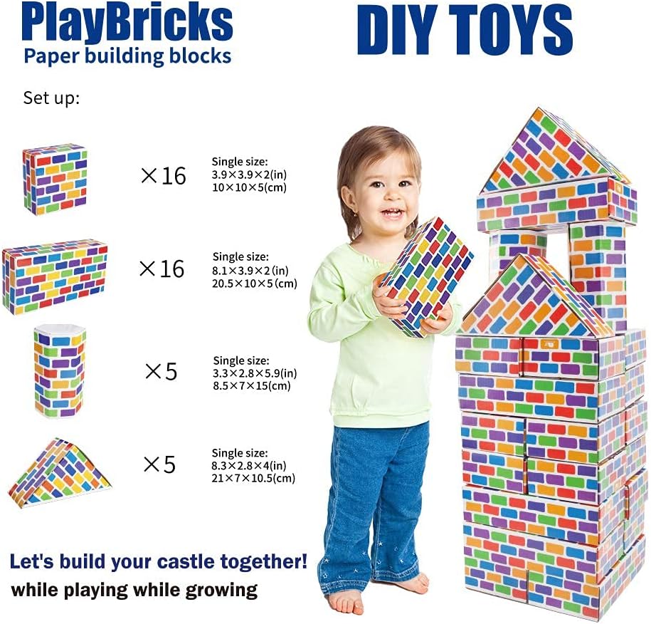 Jumbo Cardboard Building Blocks 42-Pack F744
