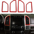 ABS Red 4pcs Central Control Frame Trim V288263