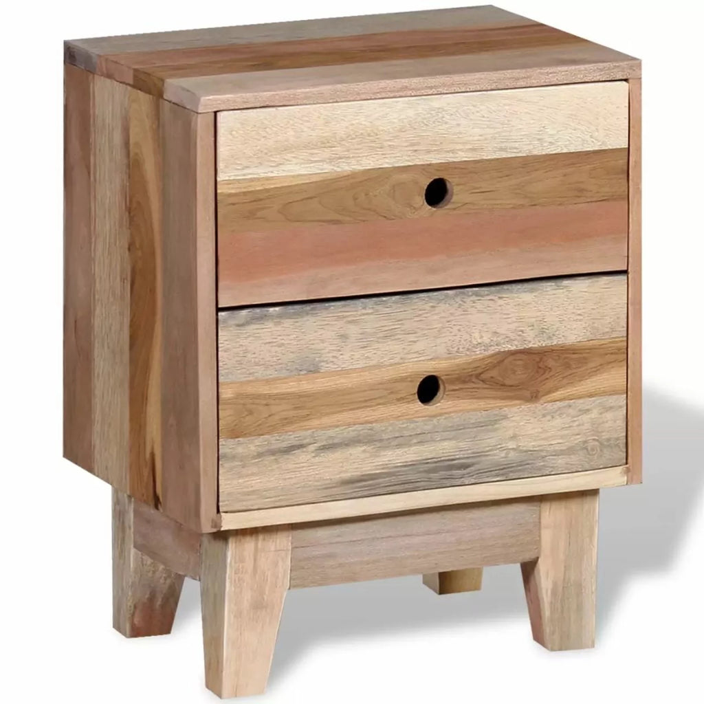 Solid Reclaimed Wood Bedside Cabinet Z7515
