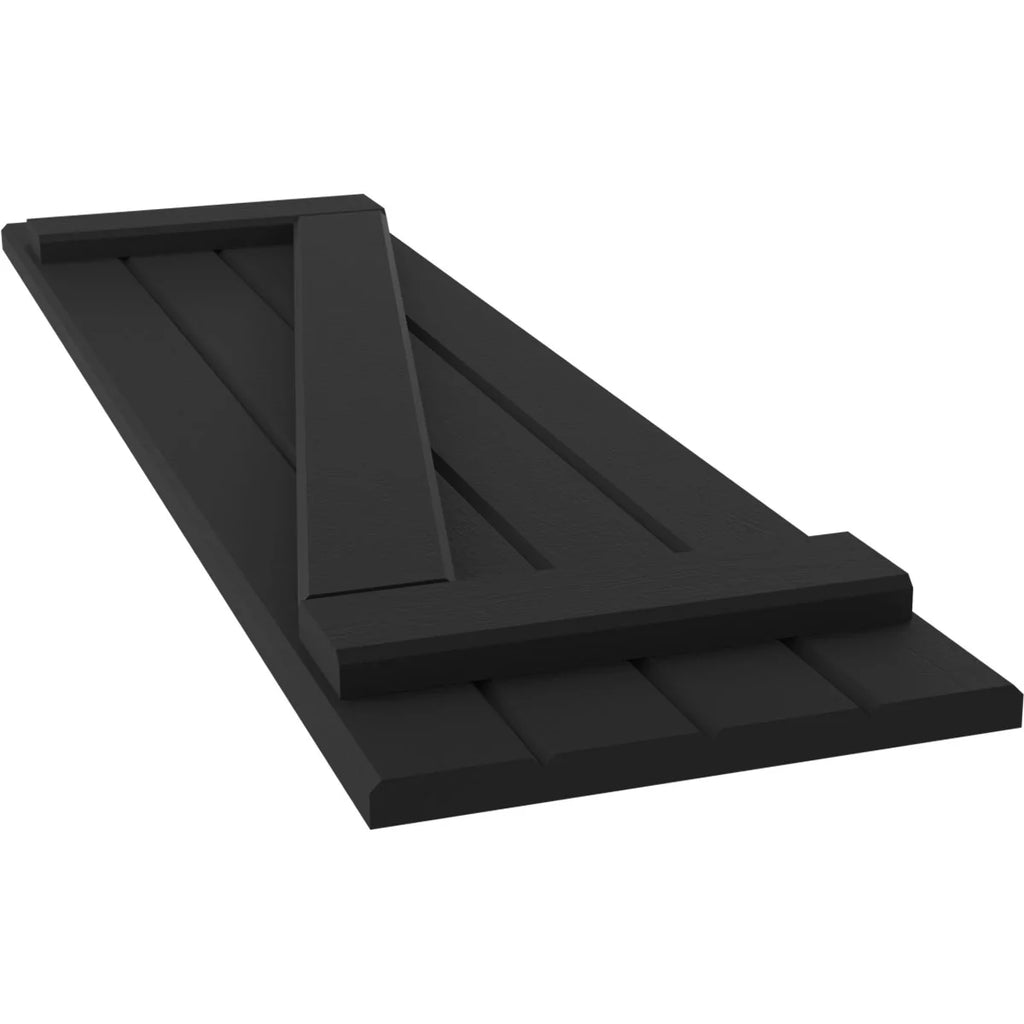 Black Wood Board-n-Batten Shutters S75547
