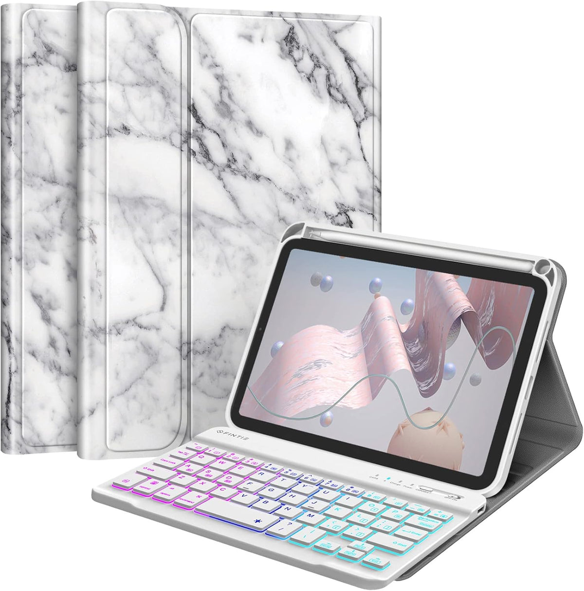 Lilac Purple Keyboard Case for iPad Mini 6 8.3 Inch with Detachable Bluetooth Keyboard C802547