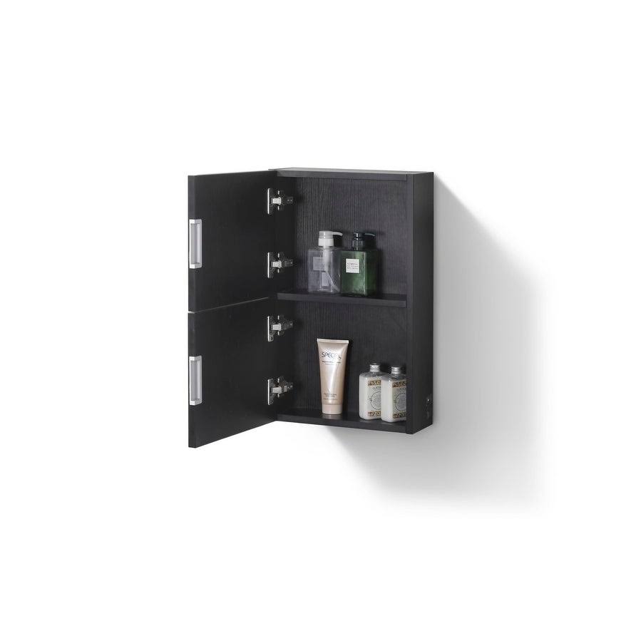 Black Linen Side Cabinet with 2 Storage Areas F692151