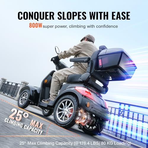 800W All Terrain Electric Mobility Scooter with 500lbs Capacity W1405