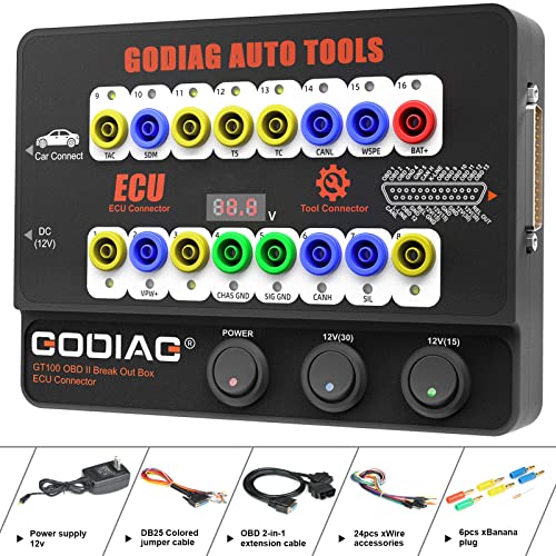 OBDII Breakout Box, OBD and CAN Protocol Detector W40326