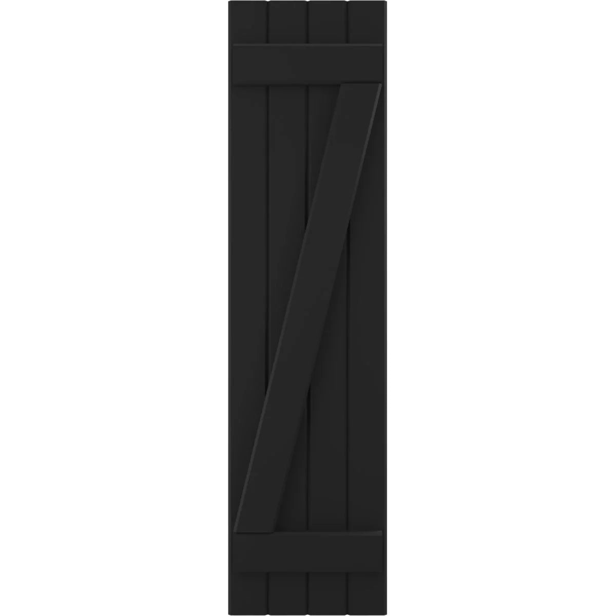 Black Wood Board-n-Batten Shutters S75547