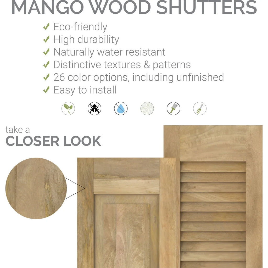 Black Wood Board-n-Batten Shutters S75547