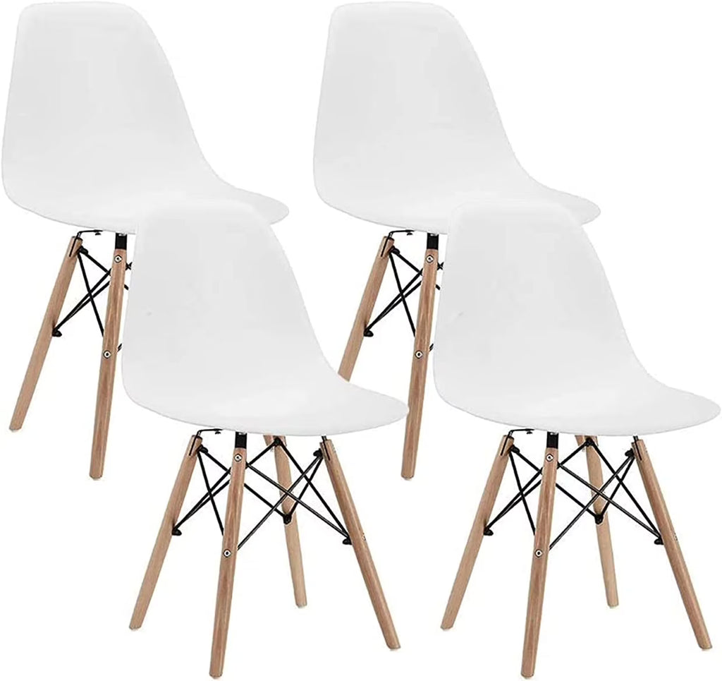 White Plastic Side Chairs Set of 4 W118