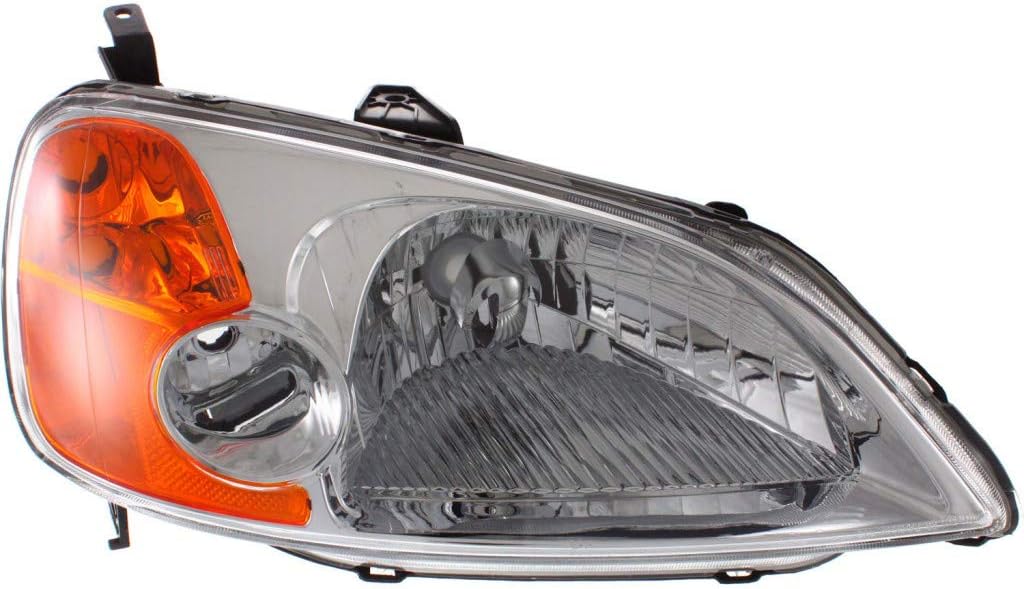 Honda Civic Headlight 2003 Pair with Bulbs F345994