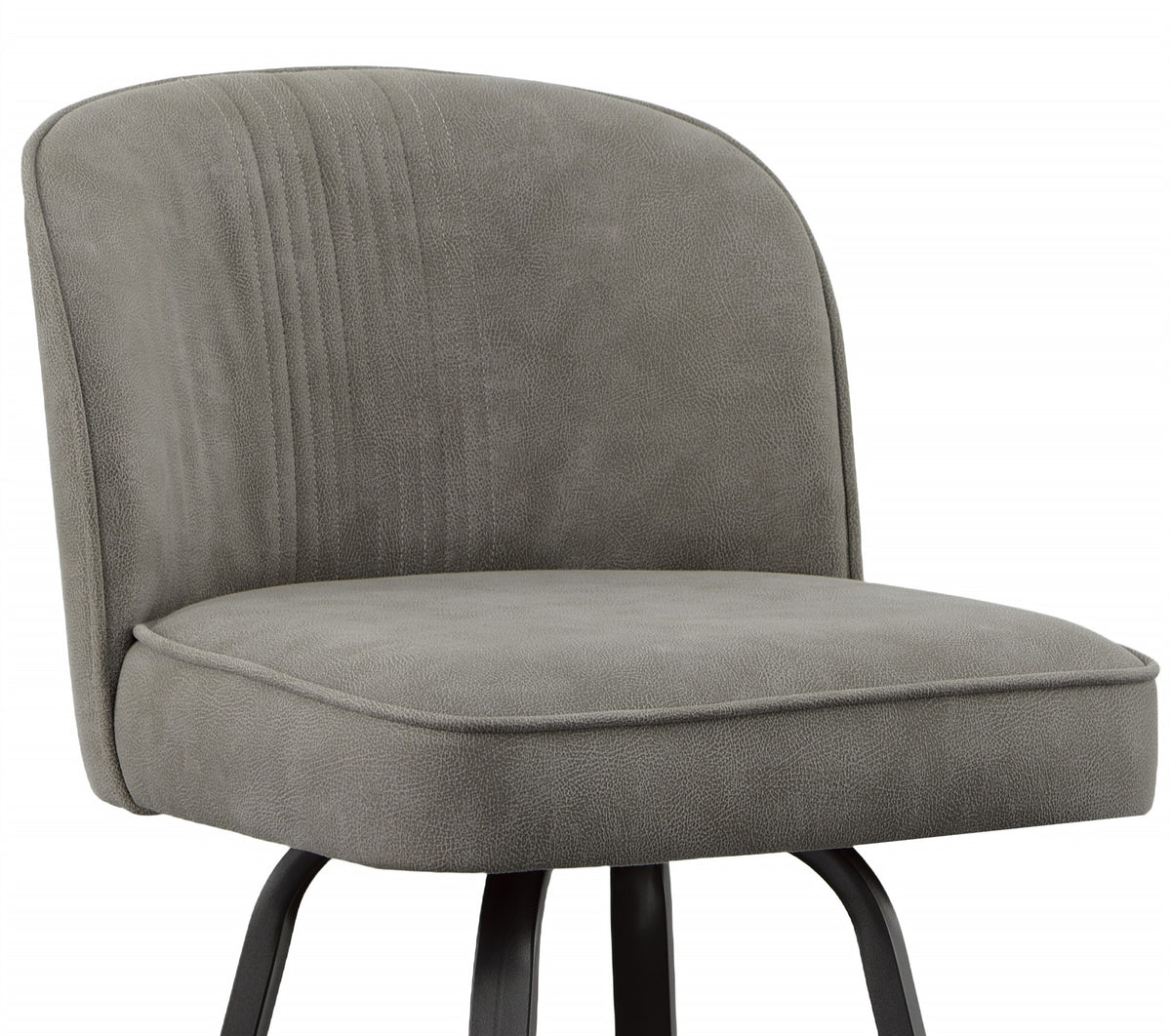 Gray Metal Swivel Upholstered Barstool B29749
