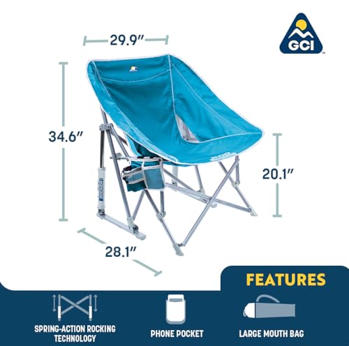 Collapsible Folding Rocking Chair with Drink Holder & Carry Bag T170