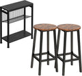 3-Tier Narrow Side Table with Magazine Holder I9307