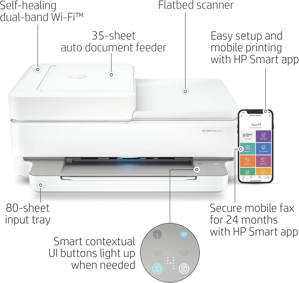 Wireless Inkjet Color Printer with Auto Document Feeder M497774