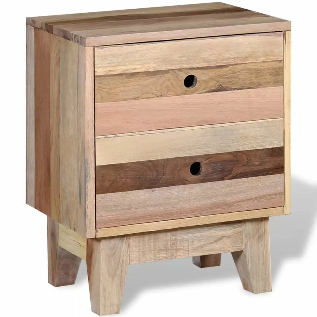 Solid Reclaimed Wood Bedside Cabinet Z7515