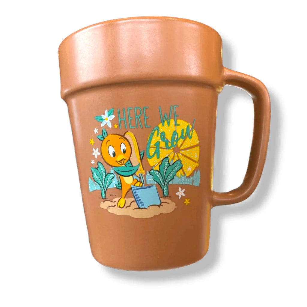 Orange Bird Flower Pot Mug H296