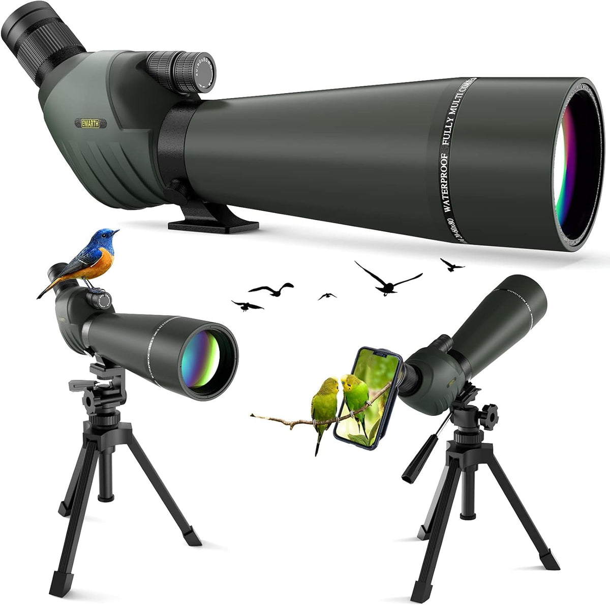 20-60x80 HD Spotting Scope with Tripod Y963