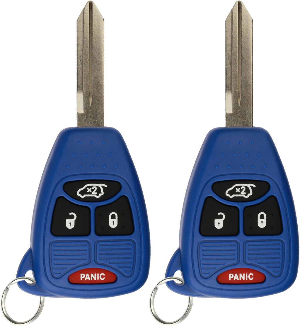 Keyless Entry Remote Control Car Key Fob Blue Pack of 2 H933